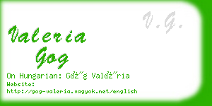 valeria gog business card